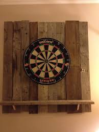 Pin By Paige Burnett On Craft Ideas Dart Board Garage Game Rooms Wood Pallet Bar