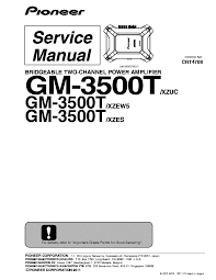 Car amplifier repair guide pdf. Pioneer Gm 3500t Crt4708 Car Audio Amplifier Service Manual Download Schematics Eeprom Repair Info For Electronics Experts