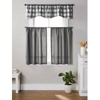 Kitchen curtains black come in a variety of colors and prints ensuring they look great. Kitchen Curtains Gray Walmart Com