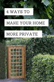 Depending on your garden's size, soil conditions and light levels, you could plant deciduous trees with light airy foliage such as betula, amelanchier, cornus, malus, prunus, acer and sorbus. 4 Ways To Make Your Home More Private Wasatch Shutter