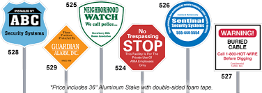 Security Yard Signs And Security Company Signs Political Signs Sidewalk Signs Yard Signs