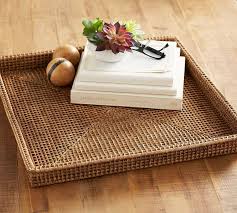Round woven rattan trays large. Oversized Square Woven Rattan Tray