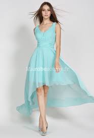 Robe cocktail vert d eau. Robe De Cocktail Asymetrique Vert D Eau