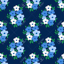 Seamless minimalist floral drawing texture. Floral Pattern With Small Flowers Bouquet Of Blue Flowers On Dark Background Seamless Abstract Design Ditsy Print For Fashion Dress Textile Wallpaper And Home Decor Lizenzfrei Nutzbare Vektorgrafiken Clip Arts Illustrationen Image