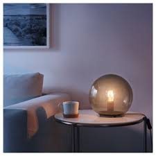 Fado Grey Table Lamp 25 Cm Ikea Grey Table Lamps Lamps Living Room Table Top Lamps