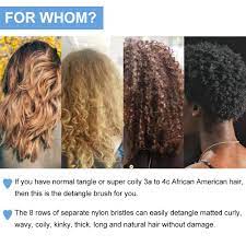 Such a hair type can be tedious to maintain. Buy Xxtylo Detangling Brush For Natural Hair Detangler Brush For Afro 3a To 4c Kinky Wavy Curly Coily Hair Detangle Easily Wet Dry Long Hair For Beautiful Shiny Curls 1 Pack Blue Online In