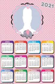 You may customize it the way you want it. Pink Elephant Free Printable 2021 Calendar Oh My Baby