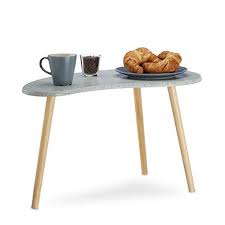 Relaxdays Beistelltisch Grau Fur Wohnzimmer Kleiner Kaffeetisch Nierentisch 3 Beinig Retro Design Beistelltisch Grau Beistelltische Schmaler Beistelltisch