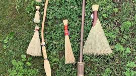 Wrapped Handle Whisk Broom with Stitching - SOLD OUT