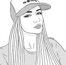 Pin By Oris Montero On Illustrations Drawings Pinterest Tumblr Outline Girl Drawing Sketches