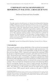 Furthermore, the importance of csr practices was emphasized by companies in order to ensure its sustainability in. Pdf Corporate Social Responsibility Reporting In Malaysia A Research Note