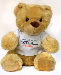 An angular face with a prominent chin; Nuk Teddy Bear