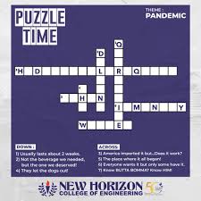 There are very few cryptic or compound clues used. New Horizon College Of Engineering Official Let The Fun Begin Solve This Pandemic Themed Crossword Puzzle And Comment Your Answers Below Let S See How Many You Get Crosswordchallenge Crosswordpuzzle Crosswords