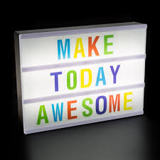 Diy Led Light Box Novelty Decorative Sign With Letters Multicolor 8 75 X 11 7 Walmart Com Walmart Com