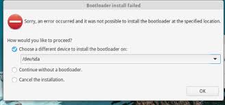 Android sdk is up to date. System Installation Bootloader Install Failed Ask Ubuntu