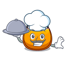 New users enjoy 60% off. Chef With Food Hobo Bag Outline On Image Cartoon Vector Illustration Tasmeemme Com