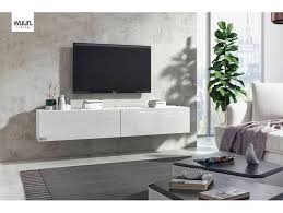 Wuun 160cm Weiss Hochglanz Korpus Matt Weiss 8 Grossen 5 Farben Tv Lowboard Tv Board Hangend Hangeschran Wohnwand Hochglanz Sideboard Hangend Wohnen