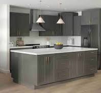 Specialized American Modern Dark Grey Shaker Kitchen Cabinet ...