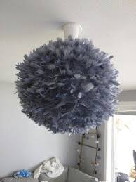 My Diy Homemade Feather Lookalike Eos Lamp Avize