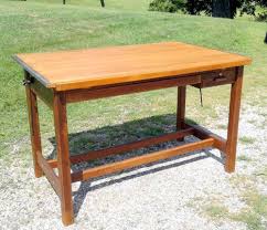 Hamilton Oak Drafting Table Vintage 60 By 39 Inches Architectfurniture Hamilton Drafting Table Table Oak