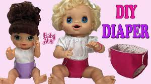 How To Make Diapers For Baby Alive Doll Reusable Free Pattern Available In 2 Sizes 12 Inch And 16 Inch Baby Alive Doll Clothes Baby Alive Baby Alive Doll