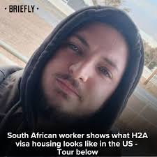 An Afrikaner farm worker showed off the house he shares with his dad