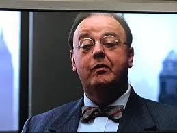 While watching The Hudsucker Proxy, I spotted this Seinfeld one-scener.  Actually I recognized him first by his voice. “Looked a lot like you,  professor; could've been your mother.”