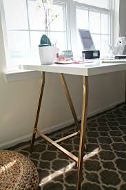 Burlap Lace Home Office Table Ikea Hack Ikea Diy
