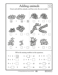 Looking for worksheets to teach addition to your child? 1st Grade Math Worksheets Word Lists And Activities Greatschools