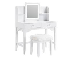 White Vanity Set With Square Led Mirror