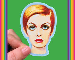 Twiggy Vintage Painting Illustration