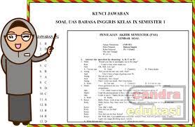 Soal Uas Bahasa Inggris Kelas 9 Semester 1 Dan Kunci Jawaban Contoh Materi Pendidikan