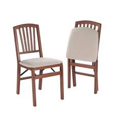 2 Piece Slat Back Folding Chair Cherry Stakmore In 2020 Folding Chair Chair Foldable Furniture