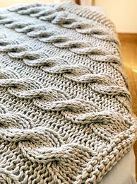 This crochet easy beginner cable blanket free crochet pattern designed by sirin's crochet is such a lovely blanket. Chunky Cable Knit Blanket Pattern Handy Little Me