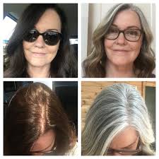 Check out one hairstylist's tips on choosing the best long, layered haircut for your face shape, including celeb images you can take to the salon. How I Transformed My Dark Brunette Hair To My Natural Gray Feathered Empty Nest The Guide To Enjoying Your Empty Nest