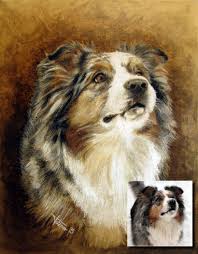 Gallerie Handgemalte Portraits Own Life Portraits Tattoos Australian Shepherd Australian Shepherd Dogs Dog Paintings