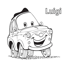 A nice coloring page of a fiat 500, a classic italian car! Luigi Cars Coloring Pages Novocom Top