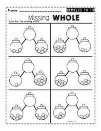 Kindergarten Number Bonds Worksheets To 10 Numbers Kindergarten Number Bonds Worksheets Number Bonds