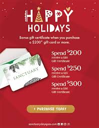 Receive $10 bonus card when you buy $50 gift cards. Gift Card Special Offers Sanctuary