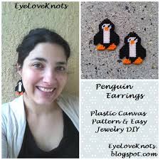 Plastic canvas also provides a great base for a wide range of projects, from cute little magnets. Penguin Earrings Free Plastic Canvas Pattern Jewelry Diy Eyeloveknots