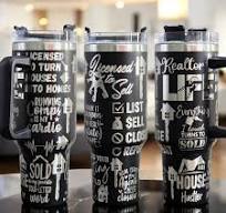 Custom REALTOR LIFE 40oz Engraved Tumbler *FREE SHIP*