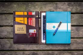 Leather Ipad Pro 9 7 And Large Moleskine Cover Personalized Etsy Leather Notebook Leather Notebook Cover Ipad Air Pro