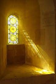 Denis equated divine light with the light shining through stained glass and gems. Sunlight Through Stained Glass Window Stained Glass Stained Glass Windows Glass Window