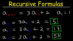 Recursive Formulas For Sequences Youtube