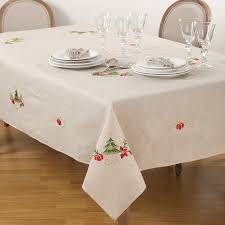 See more ideas about table cloth, embroidery, cross stitch. Saro Lifestyle 1710 N67104b 67 X 104 In Rectangle Embroidered Christmas Tree Design Holiday Linen Blend Tablecloth 44 Natural Walmart Com Walmart Com