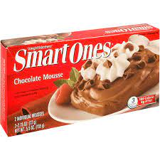 All of their desserts now feature 150 calories or less per serving and four servings per package. Smart Ones Chocolate Mousse Frozen Foods Midtown Fresh