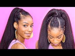 7 Easy Cornrows Ponytail Natural Hair Protective Styles Youtube Cornrow Ponytail Natural Hair Styles Cornrow Hairstyles