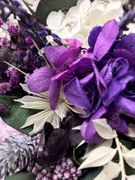 Red & pink floral arrangement. Beautiful Bouquet Of Preserved Flowers Hydrangea Eucalyptus Purple And White Peony Roses Dried Flowers Bouquet Of Spring Flowers Stock Photo Picture And Royalty Free Image Image 138859339