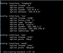 openwrt 12.09 it could be a list of ipaddr , that is: Openwrt Always Shows Only One Network Interface Lo Although There Are Many In A Config Server Fault