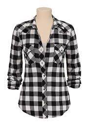 Black And White Flannel Women S Silver Jeans Co Black And White Checked Flannel Shirt Maurices Com Checked Flannel Shirt Black And White Flannel Black And White Shirt
